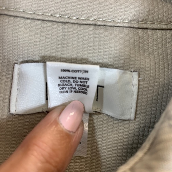 Loft Khaki Belted Jacket S Pockets Utility - Picture 4 of 4